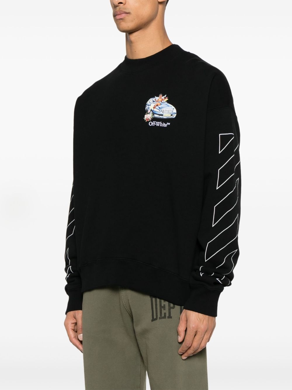 logo-embroidered sweatshirt - 4
