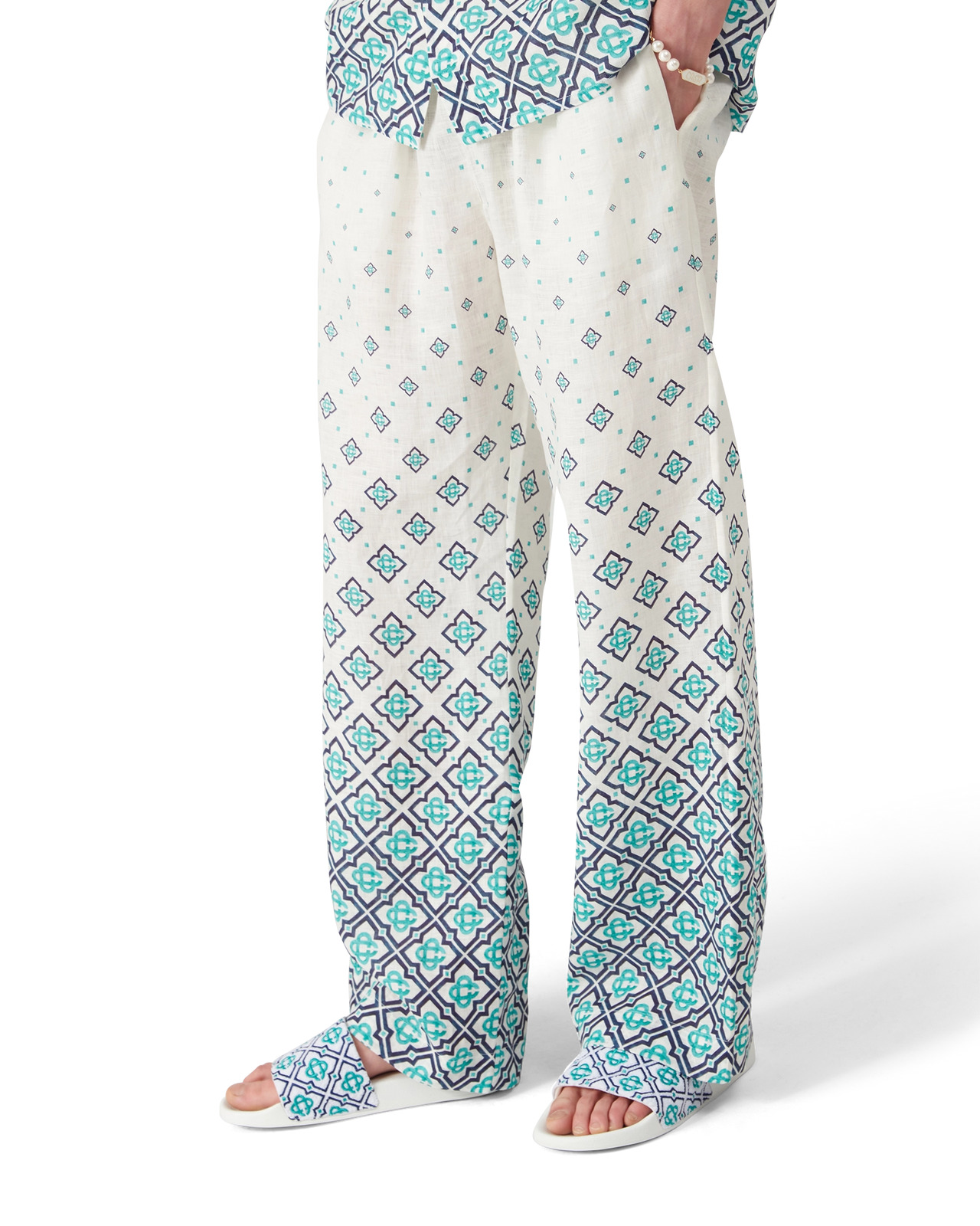 Gradient Monogram Linen Trousers | Casablanca Paris - 3