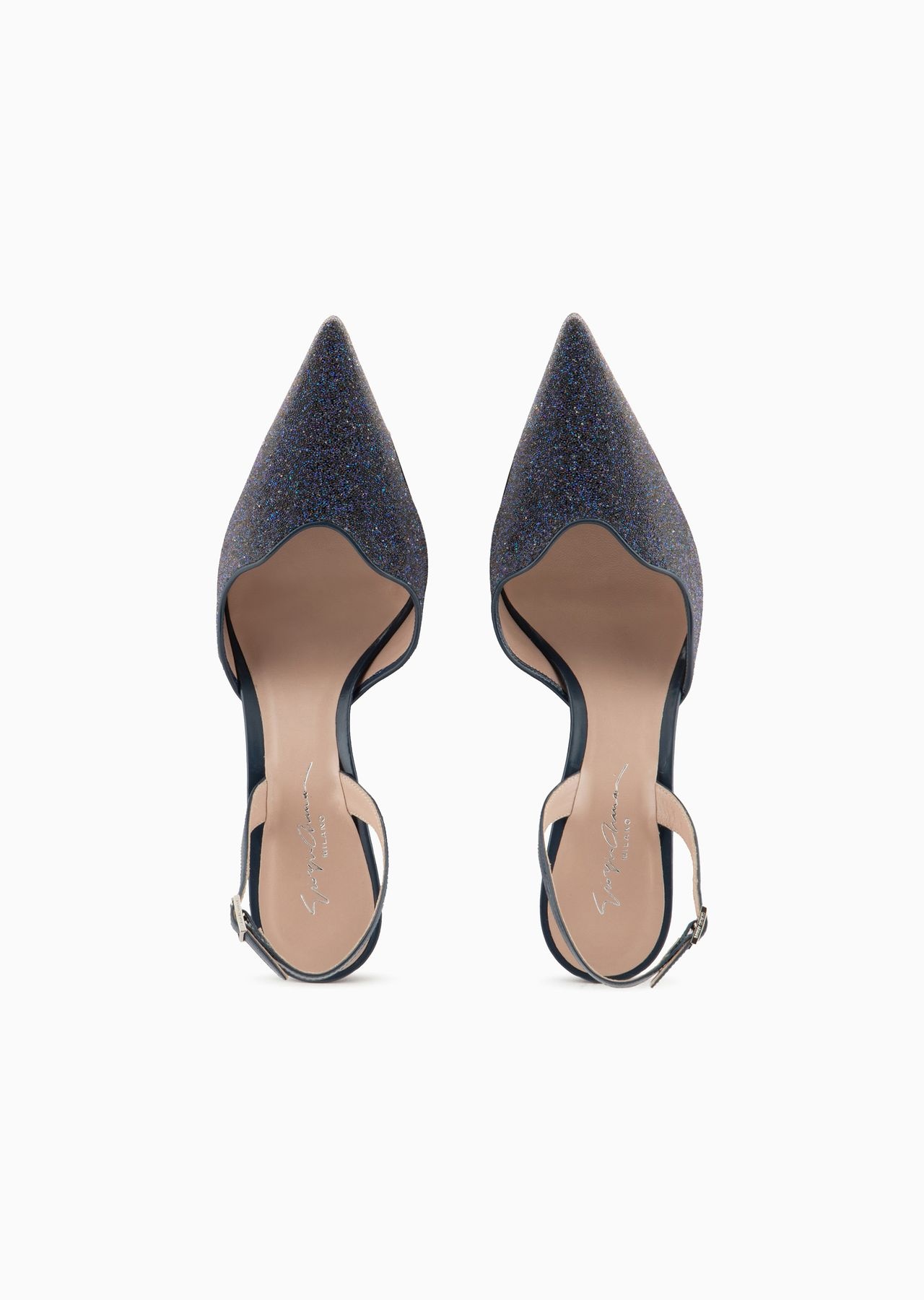 Patent leather and rhinestone slingbacks - 3