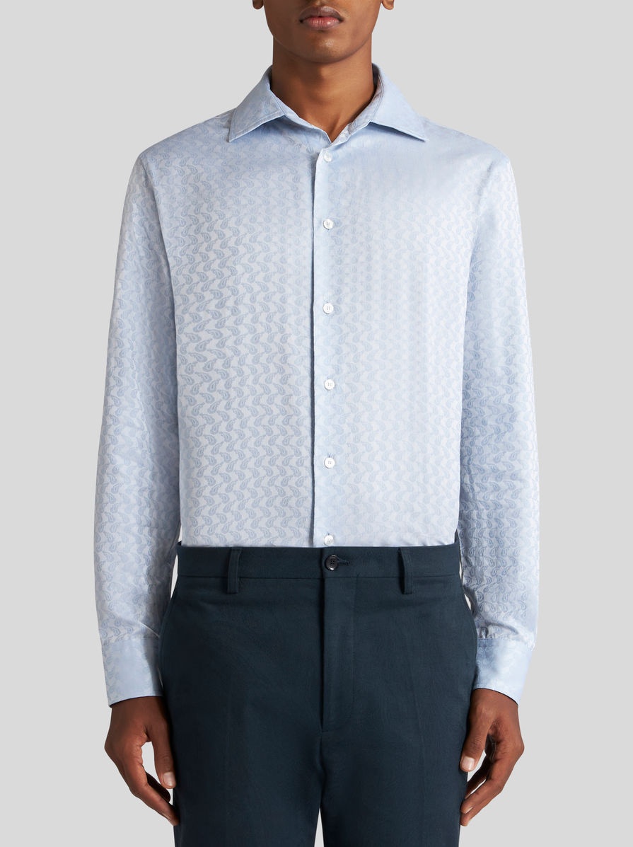 MICRO PAISLEY JACQUARD SHIRT - 2