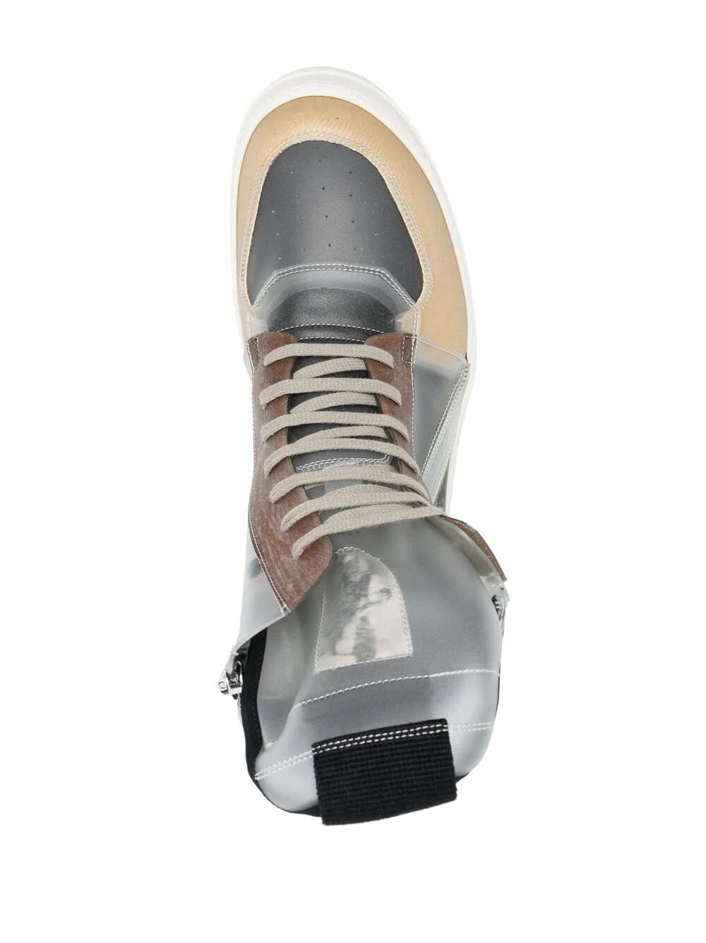 panelled high-top sneakers - 4