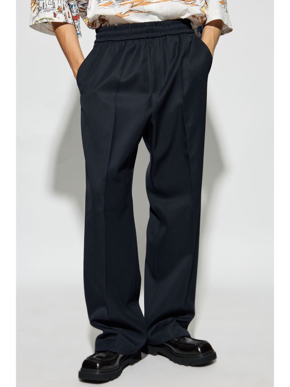 elasticated loose-fit trousers - 3