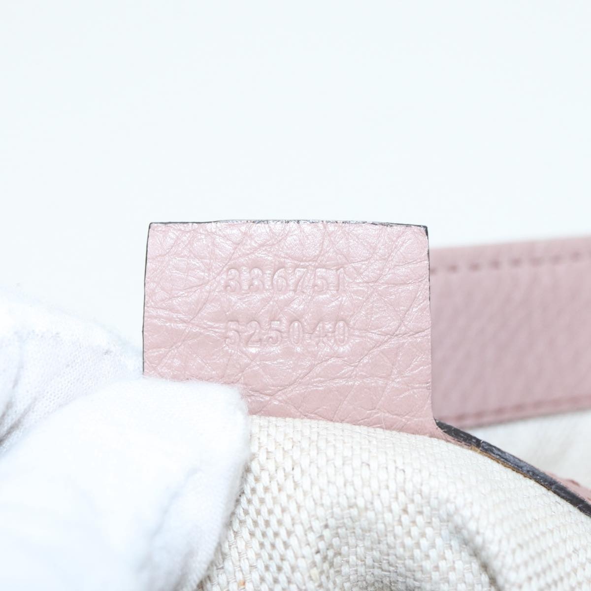 GUCCI Soho Hand Bag Leather Gold Pink - 11