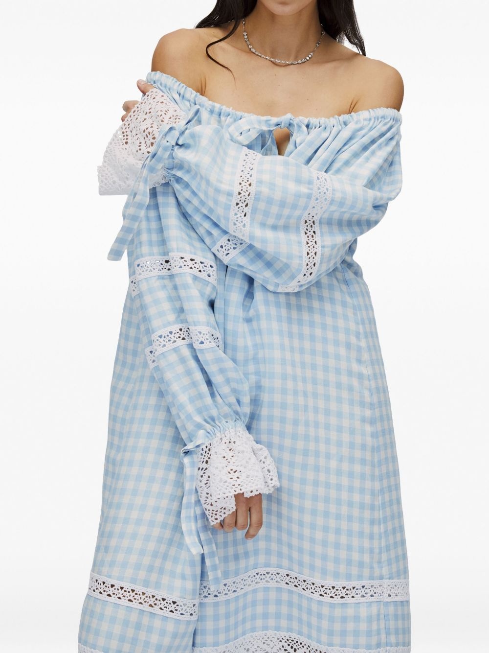 checked midi dress - 5