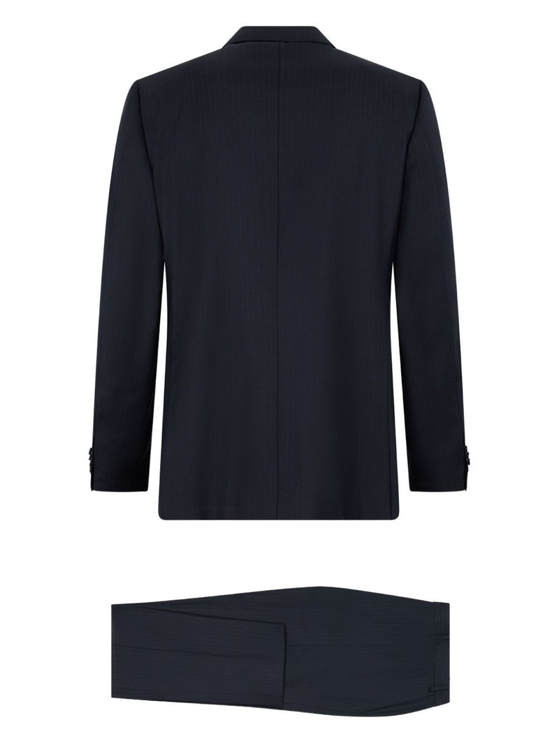 Canali two-button logo-patch suit outlook