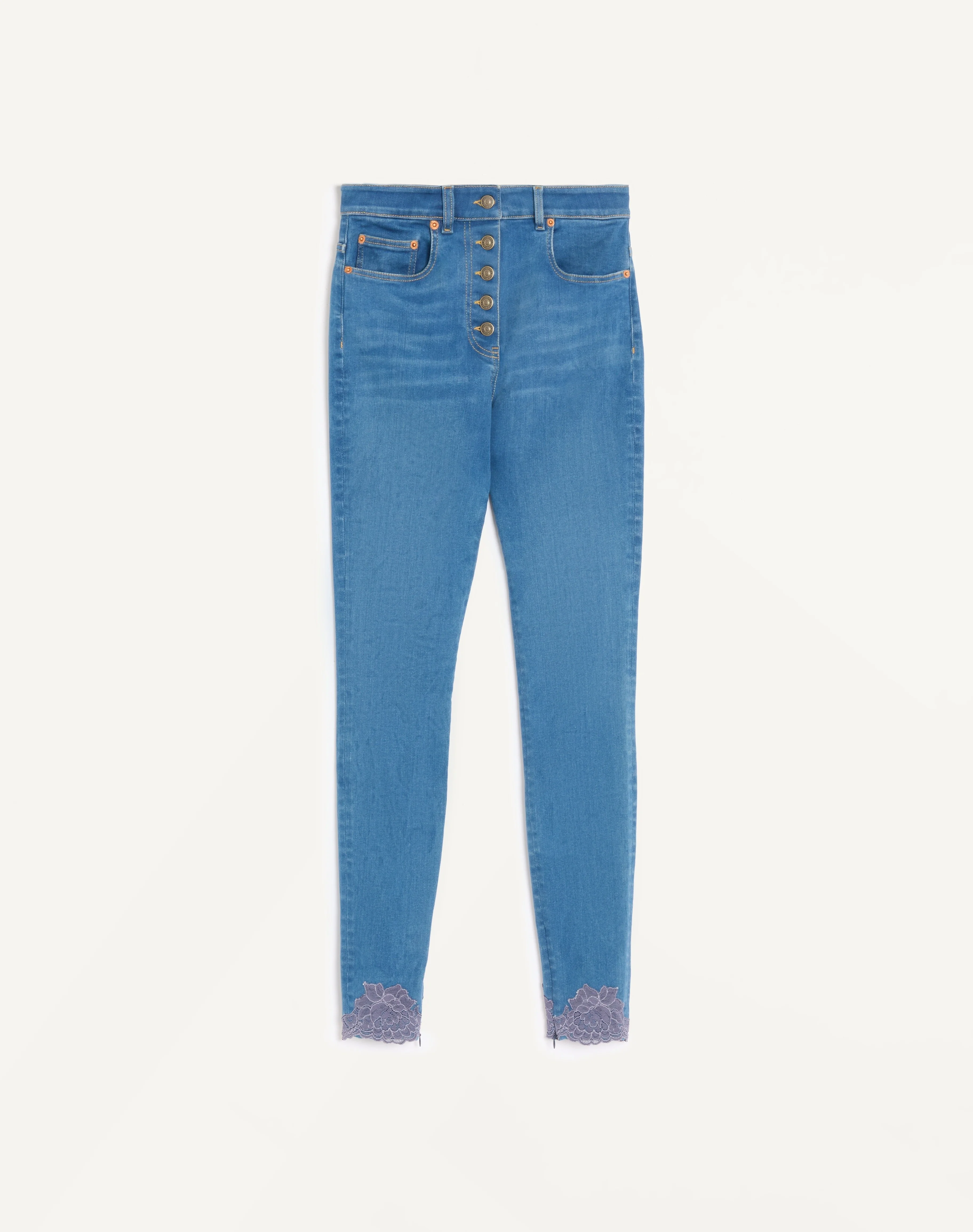 DENIM PANTS WITH LACE - 1