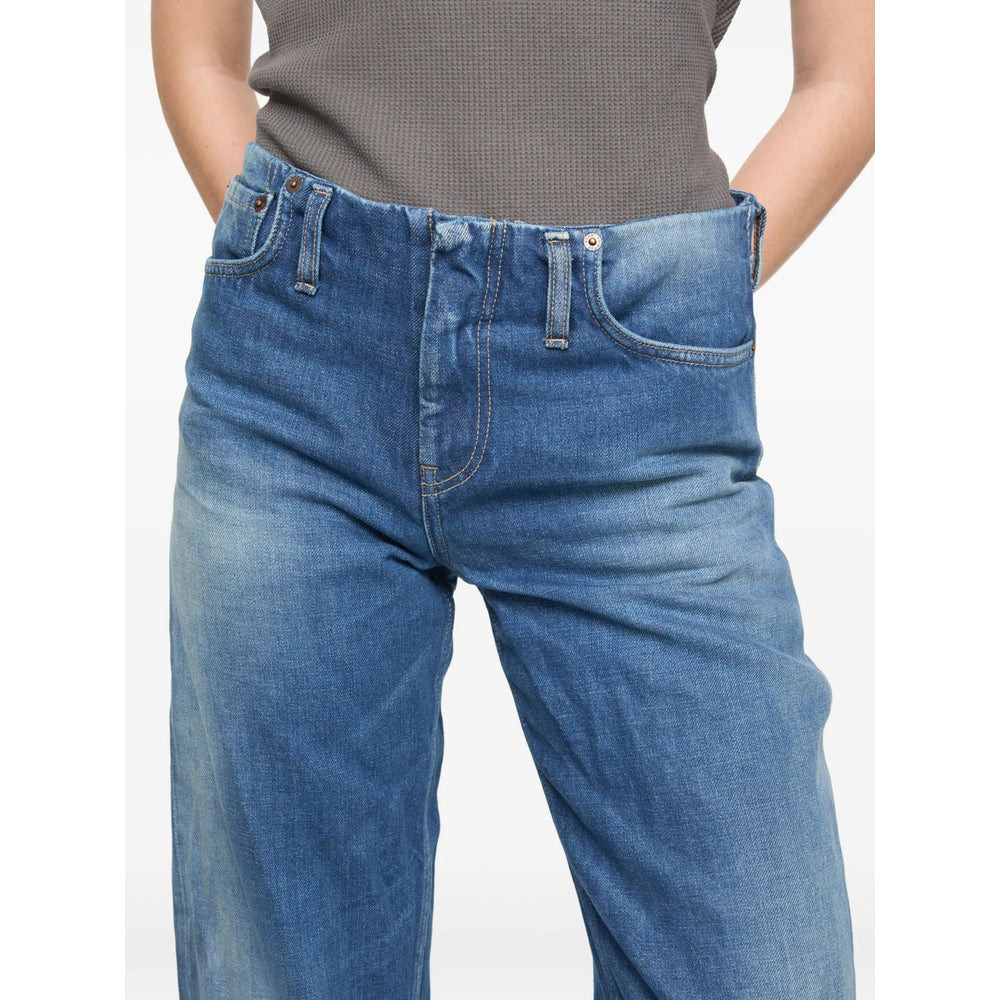 Acne Studios Blue Trousers - High-Waisted Trousers Women - 2