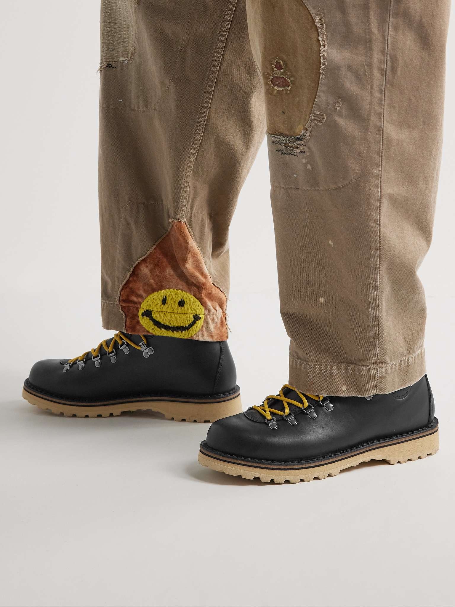 Diemme Onè Hiker panelled ankle boots - Yellow