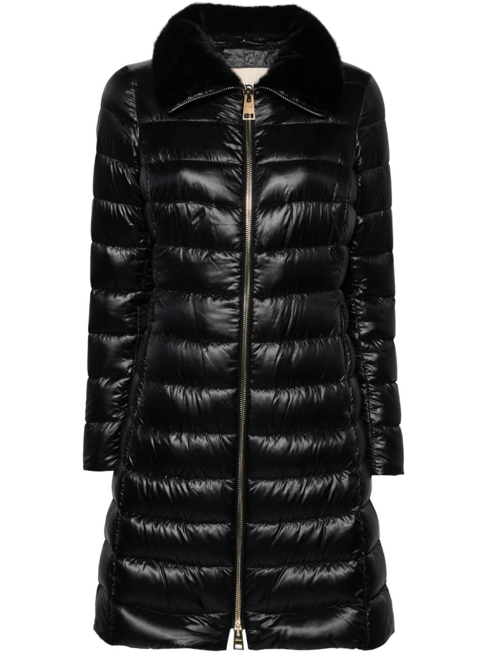 faux-fur collar puffer coat - 1