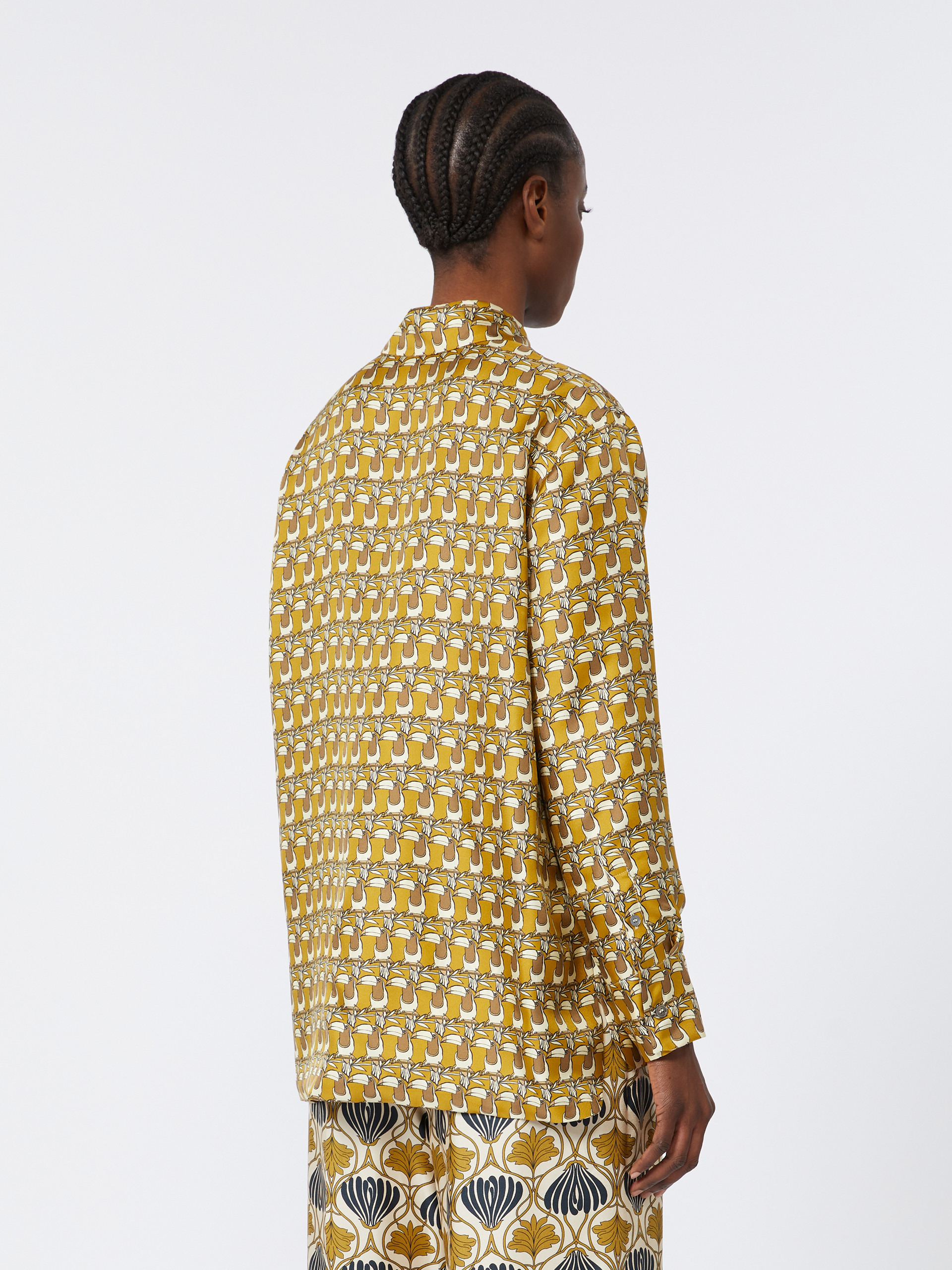 TIMES Reversible printed silk shirt - 4