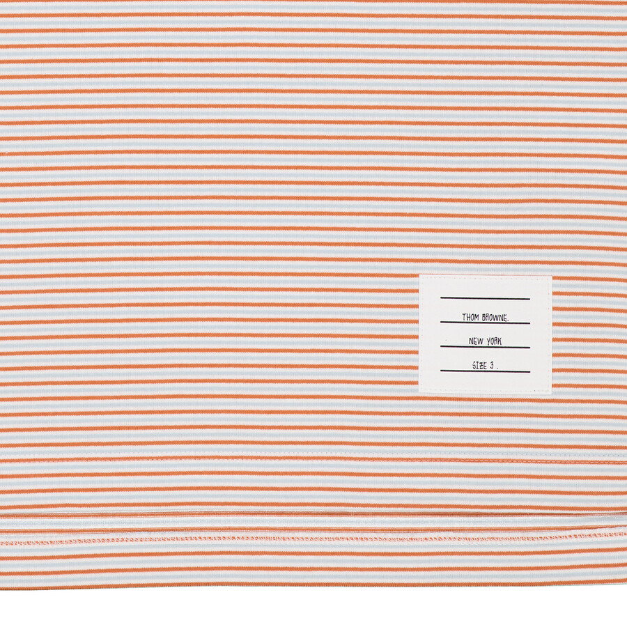 Thom Browne Men's Red Oversized Pocket Stripe T-Shirt - 2