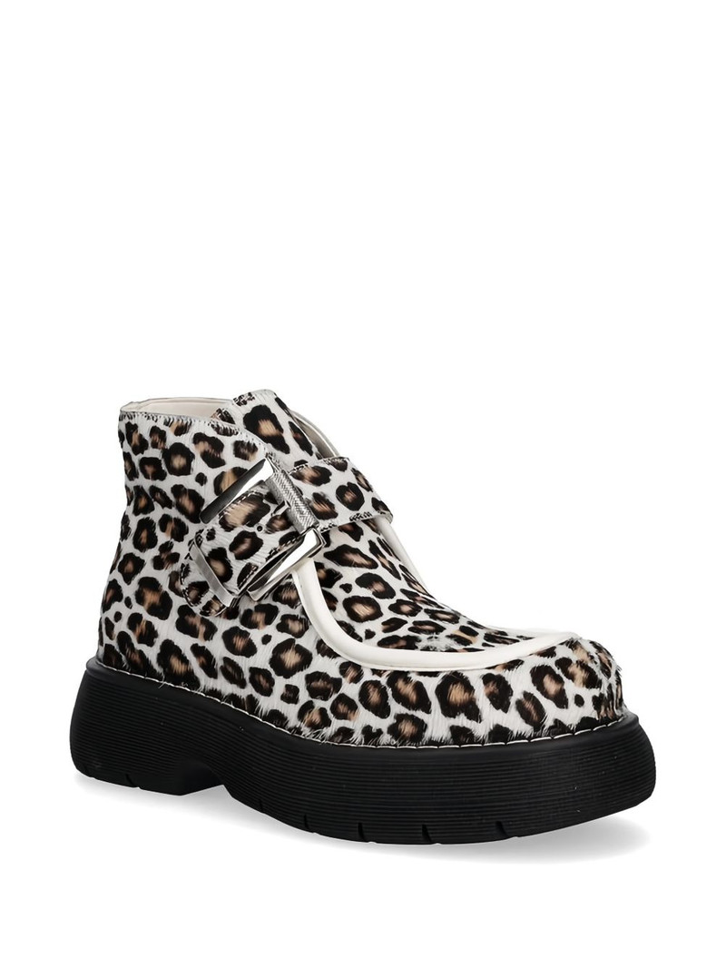 buckle leopard-print boots 1