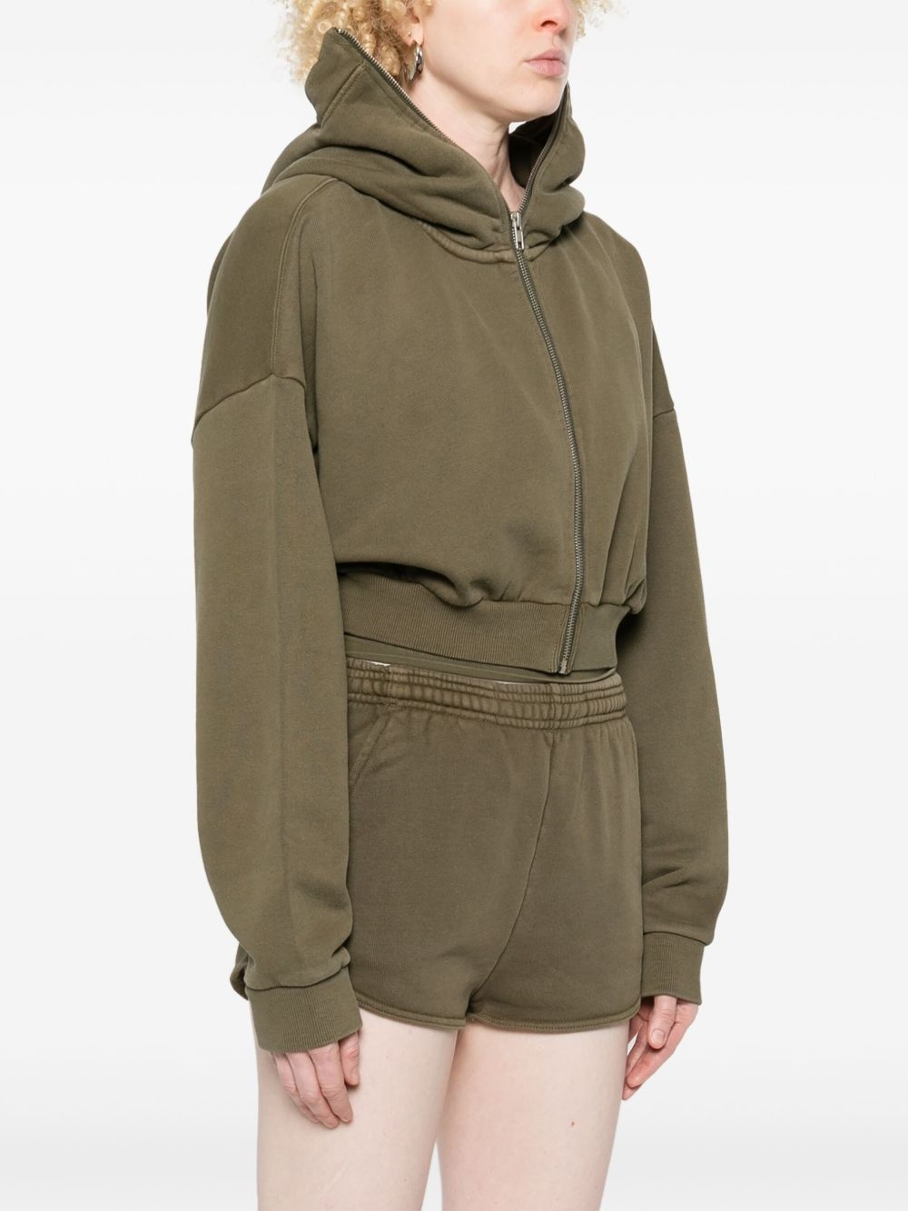 cropped full zip hoodie - 3