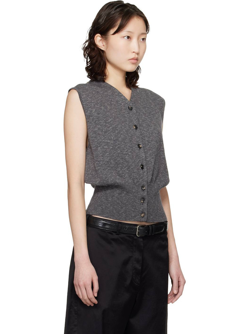 Gray Flecked Cotton Waistcoat 2
