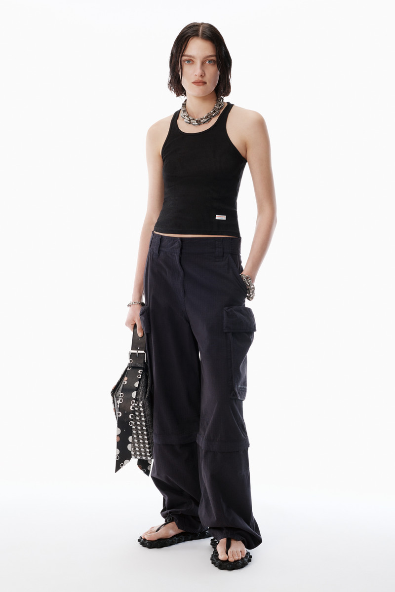 Alexander Wang Black Oversized Cargo Pants outlook