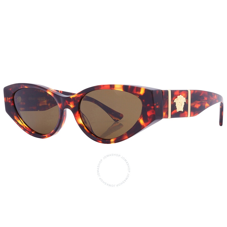 Versace Dark Brown Cat Eye Ladies Sunglasses VE4454 543773 55 - 3