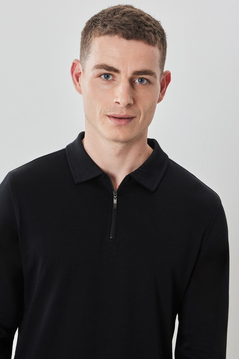 The Barakett Long-Sleeve Zip Polo 2