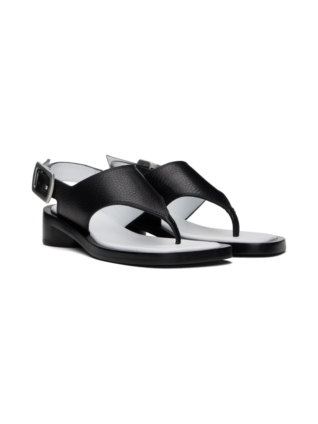 Black Anatomic Sandals - 4