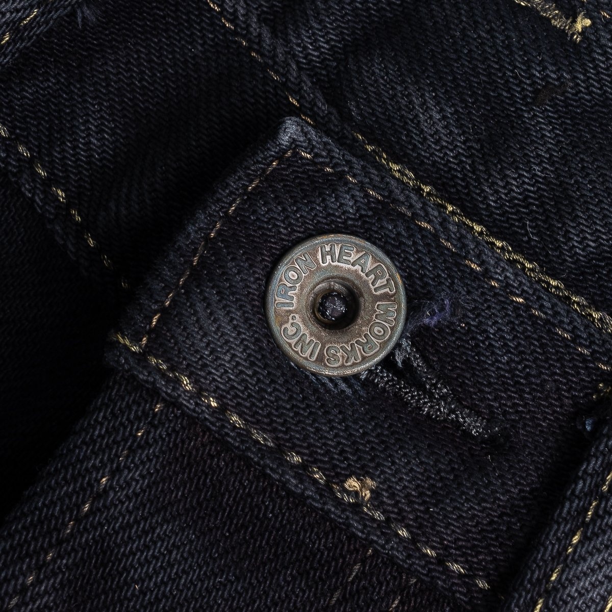 IH-1955S-OD 21oz Selvedge Denim "1955" Straight Cut Jeans - Indigo Overdyed Black - 8