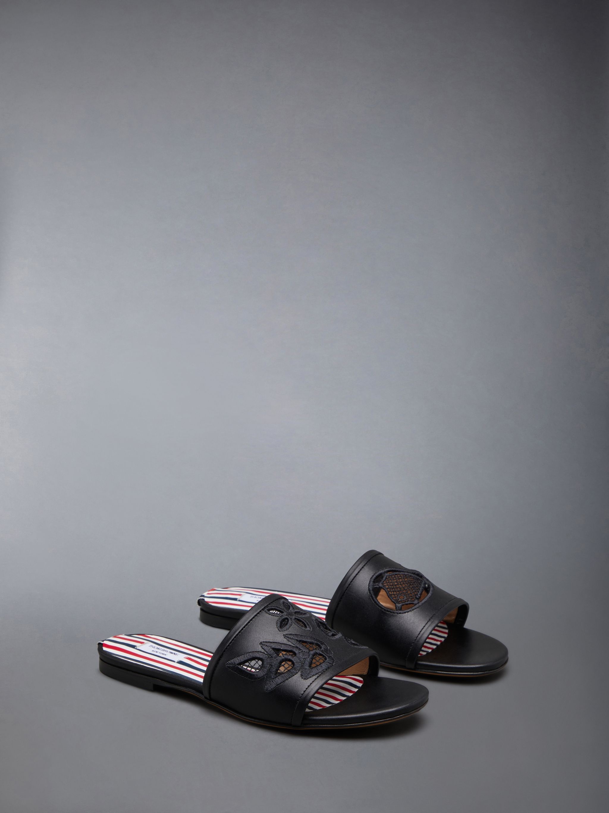 Thom Browne Icon Claquette leather slides