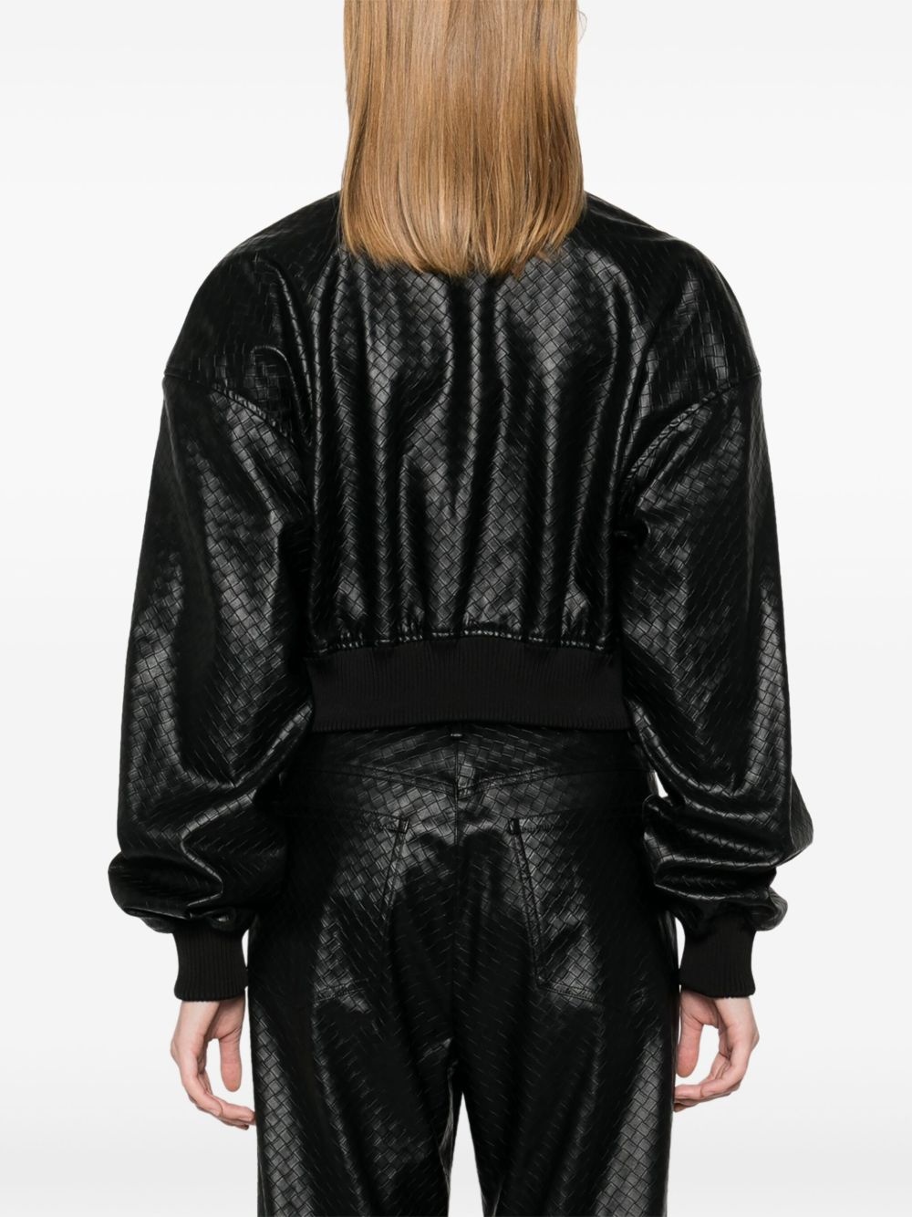 braided cropped bomber jacket - 4