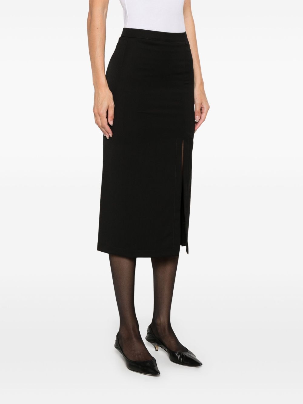 side-slit pencil skirt - 3