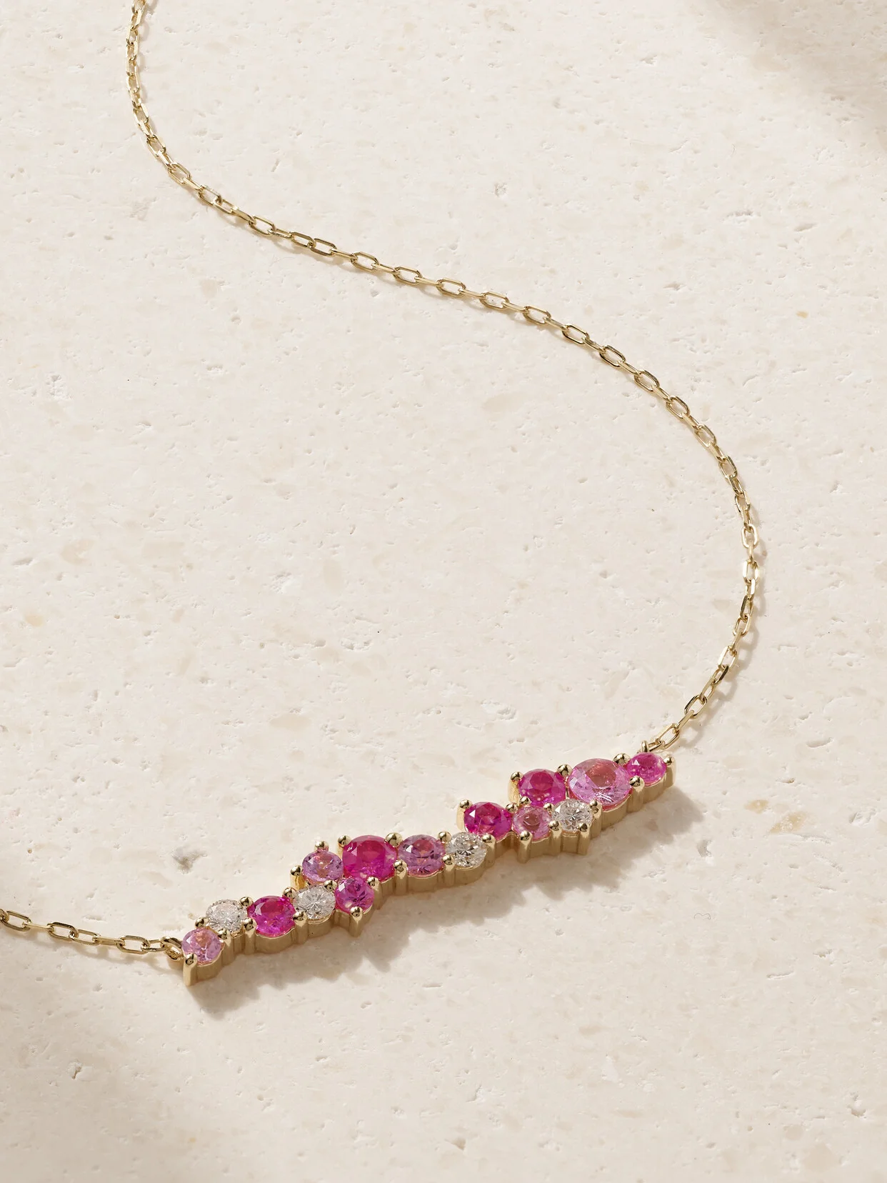Cocktail Bar 14-karat Gold, Sapphire And Diamond Necklace - 1