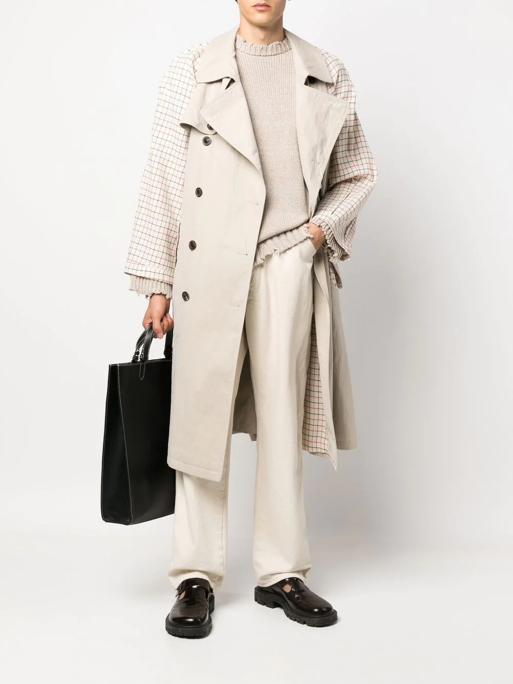 double-breasted trench coat - 2