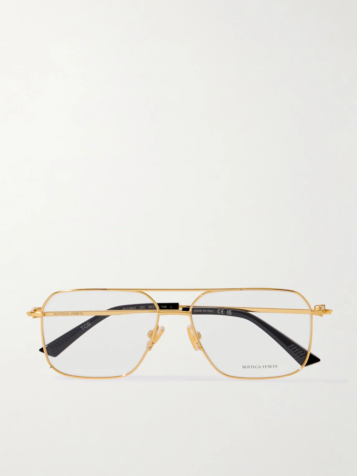 Aviator-Style Gold-Tone Optical Glasses - 1