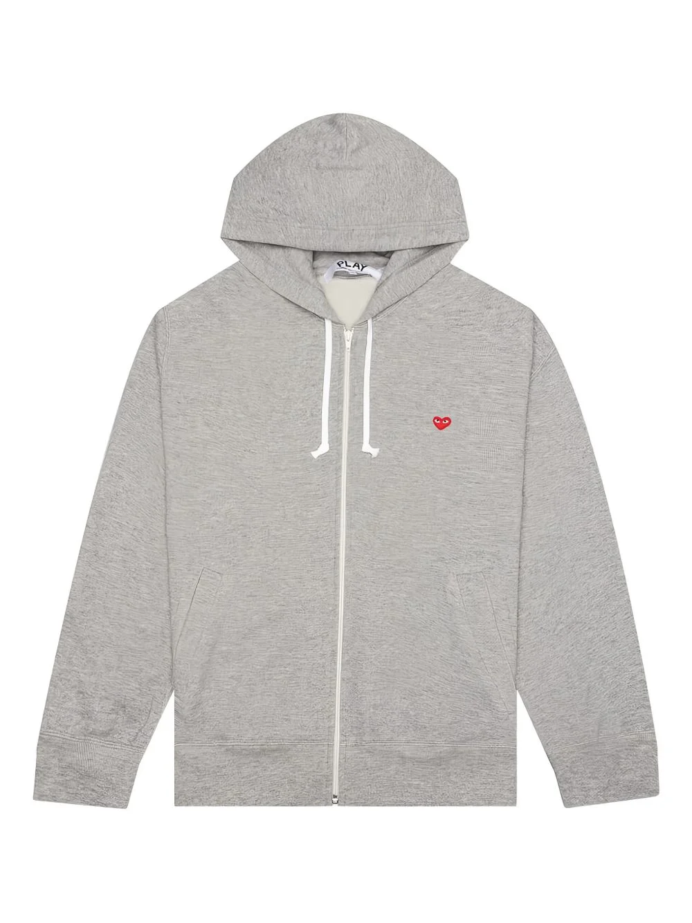 heart-embroidered zip-up sweatshirts - 1