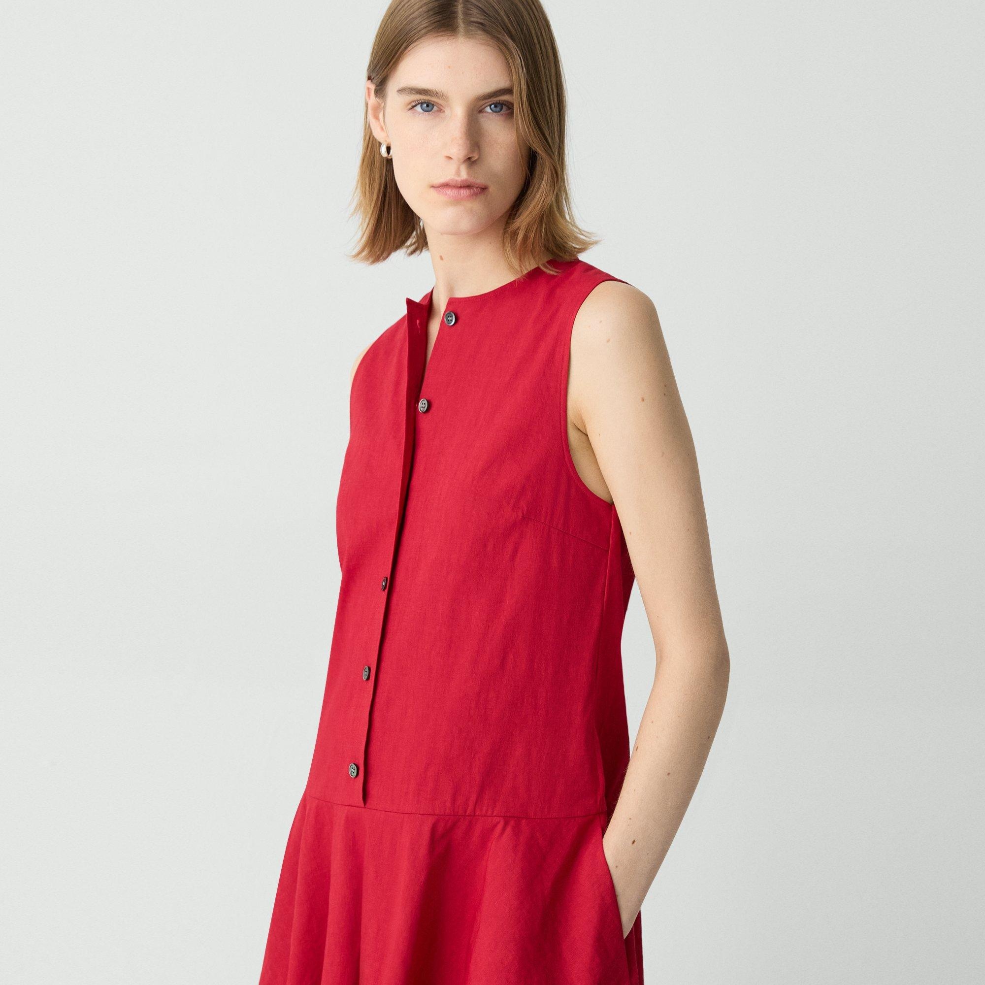 Sleeveless Mini Dress in Good Linen - 5