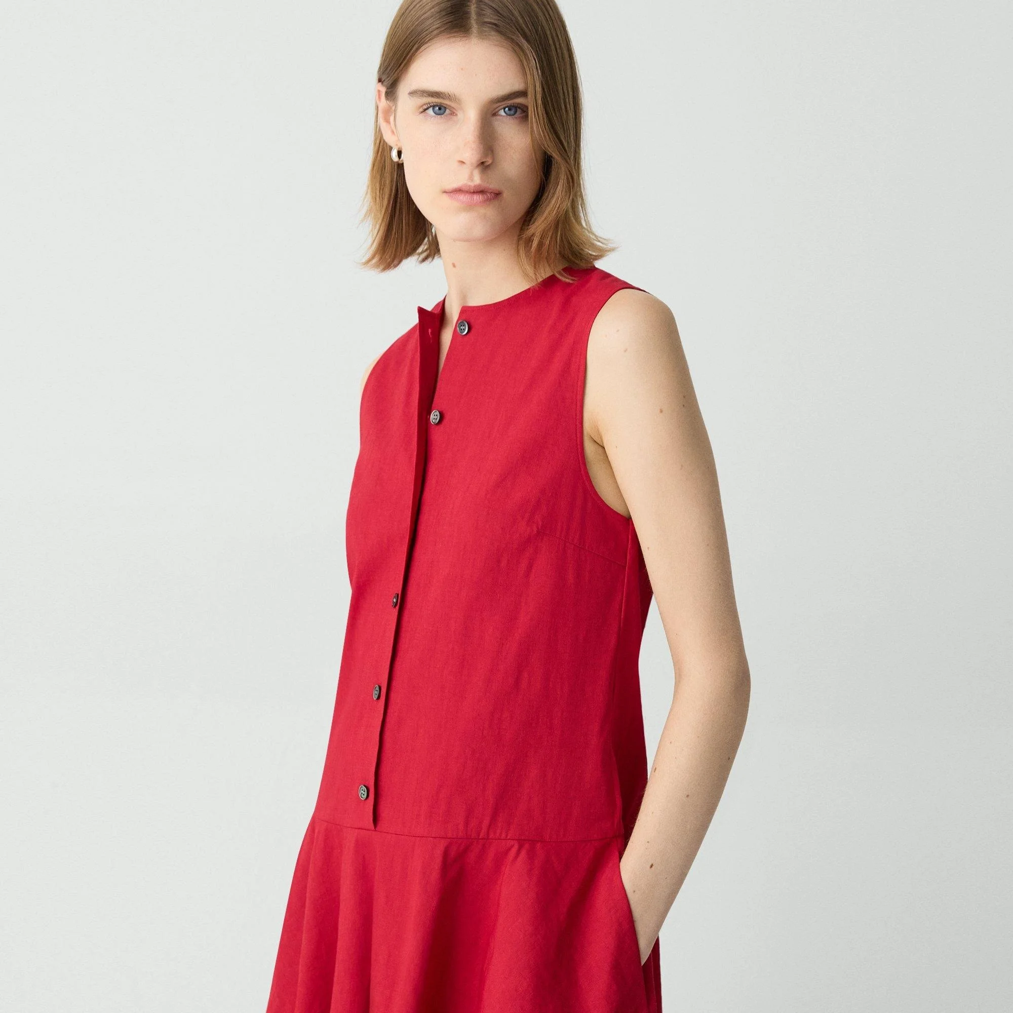 pale blue linen shift dress Emma Shirt Dress - Linen main image 0