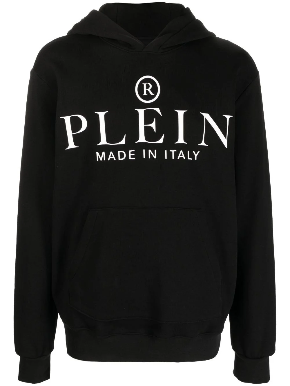 logo-print cotton hoodie - 1