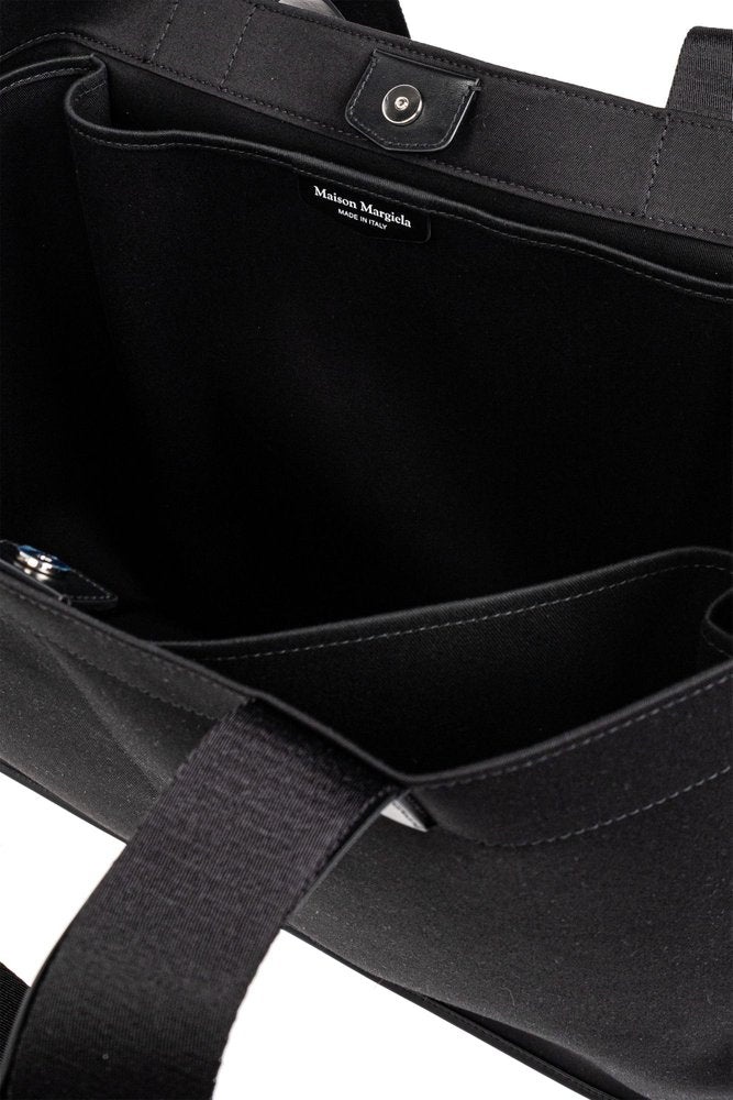 Black fabric large Cabas shopping bag - 6