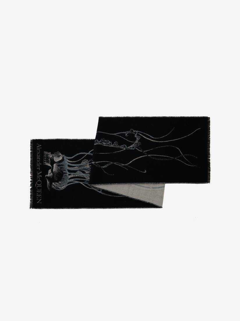 Jellyfish Skull Scarf in Midnight Blue - 2