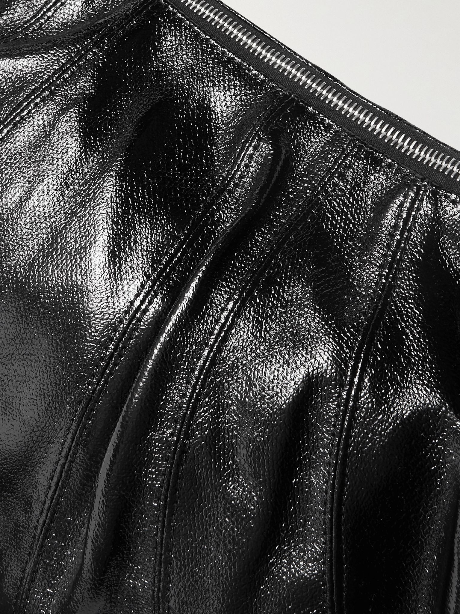 Croissant Large Coated-Cotton Messenger Bag Black - 4