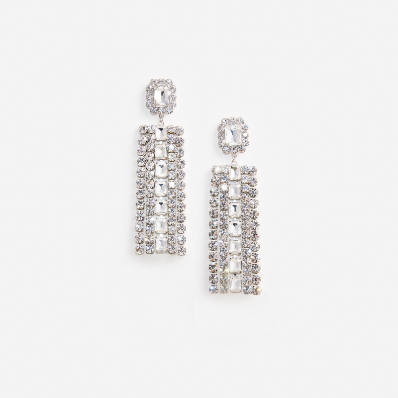 Multi Crystal Droplet Earrings 1