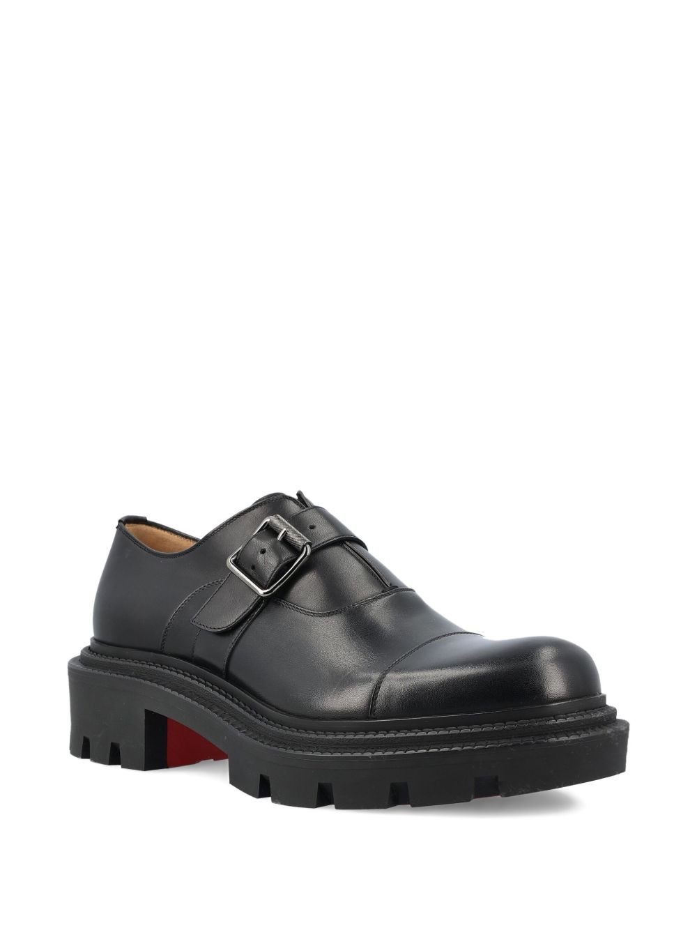 buckle-fastening leather shoes - 2