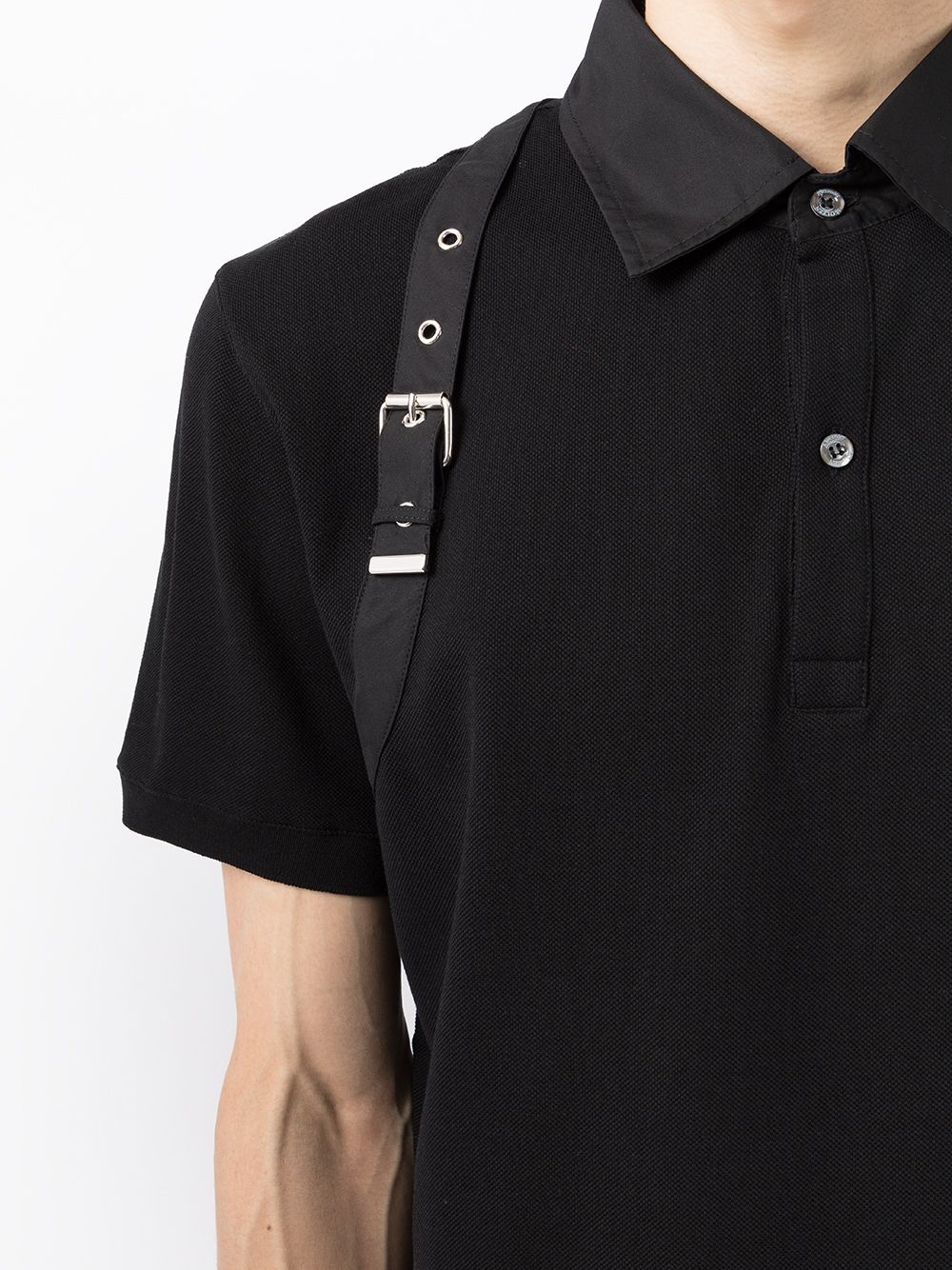 buckle-detail polo shirt - 5