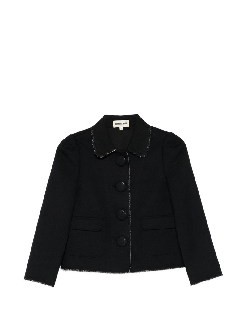 frayed collared jacket 1