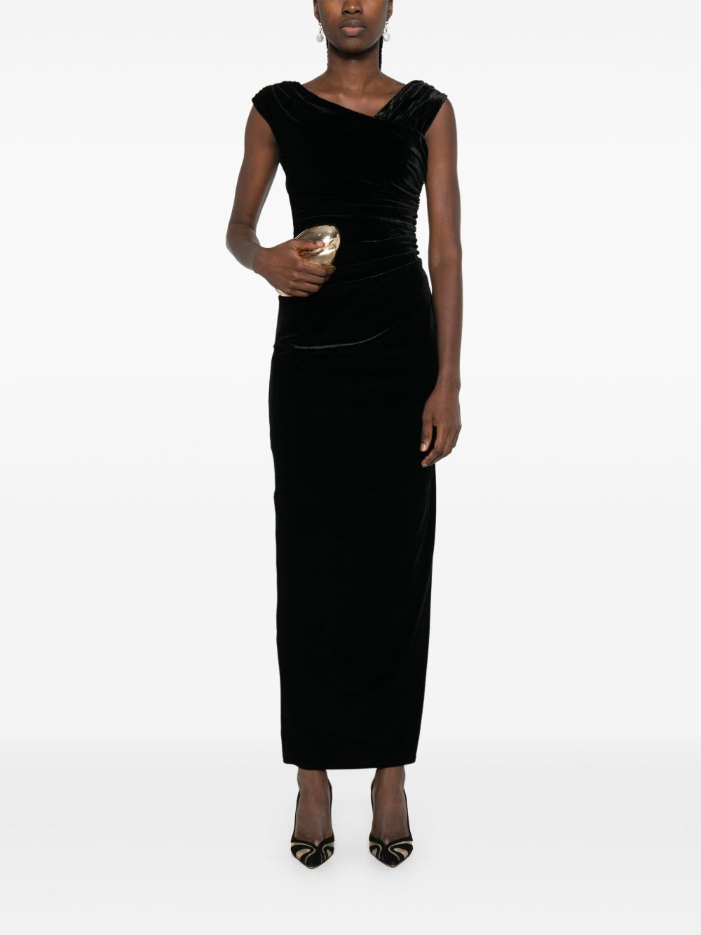 Ettore draped velvet dress - 2