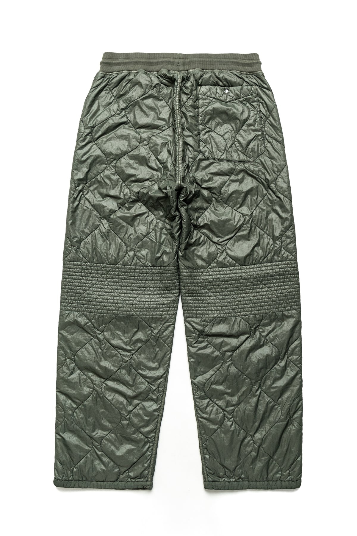 Diagonal Raised Fleece Mixed Quilted Sweatpants - Grape Leaf - 3