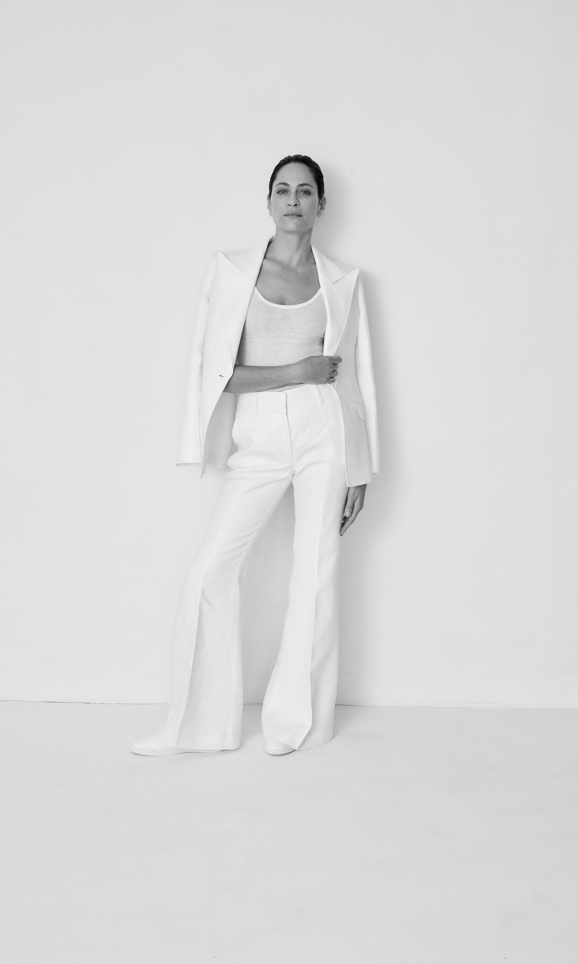 Leiva Blazer in Ivory Linen Twill - 3