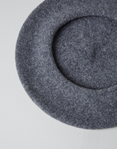 Brunello Cucinelli Wool beret with Precious detail outlook