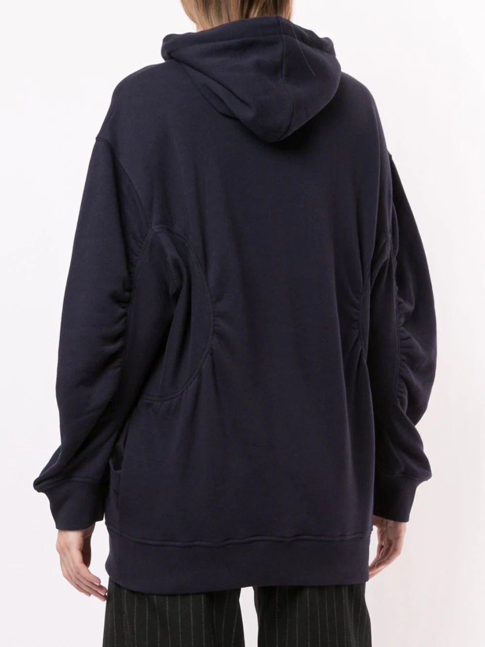 ruched-detail oversized hoodie - 4