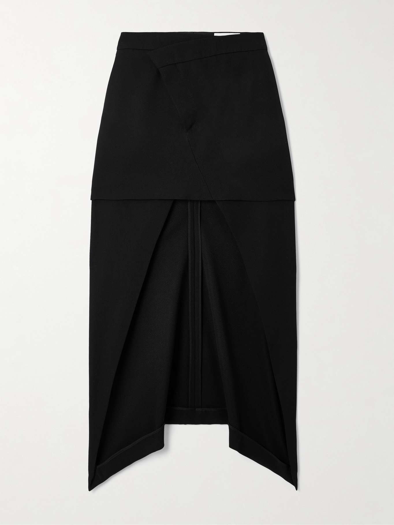 Wrap-effect wool midi skirt - 1