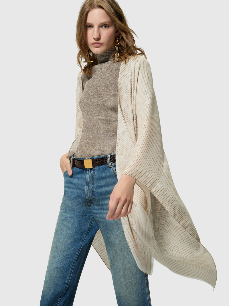 Viscose and modal-blend cape 4