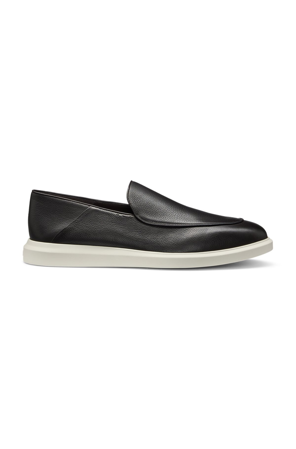 LEATHER LOAFERS WITH RUBBER OUTSOLE - 1