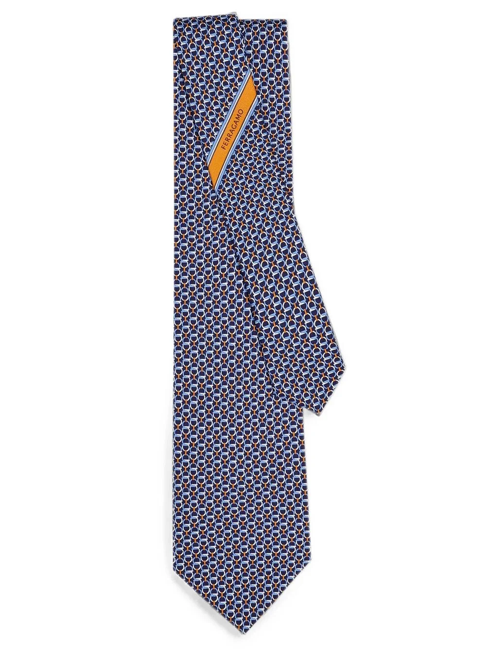 SILK TIE WITH GANCINI PRINT - 1
