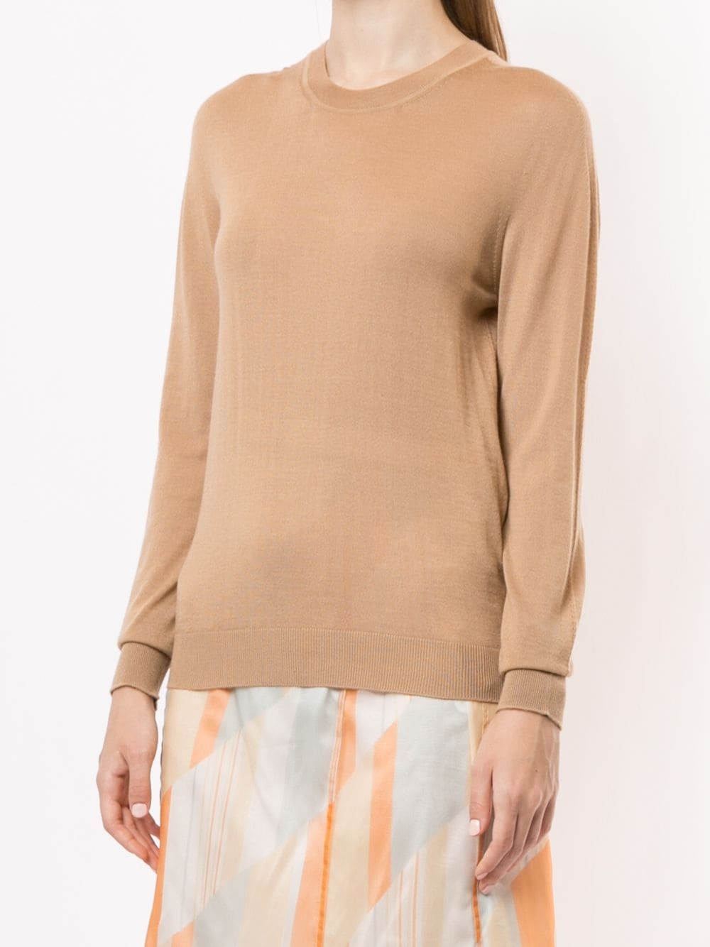 cashmere-silk crew neck jumper - 3